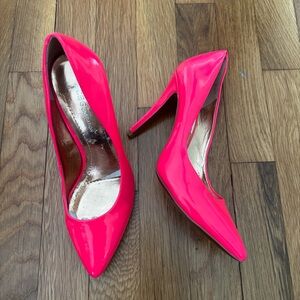 BCBGeneration Hot Pink Patent Leather Pumps, Size 7